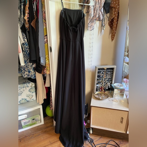 Strapless high low black dress - Picture 3 of 4